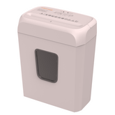 Bonsaii Pink Shredder, Compact for Office, Cross-Cut 6 Sheets, Security Shredding, Shreds Cards & Mail, 3.4-Gallon Bin